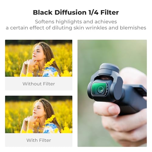 K&F CONCEPT Wide Angle Lens & Black Diffusion 1/4 & ND2-32 & CPL Filter Set Magnetic Effect & ND & CPL & Wide-Angle Lens