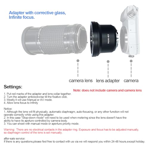 Compatible with P645 PK645 Lens to NEX Camera A6300,A7,A7R,A7II,A7S,A7M2,NEX-7,NEX-6,NEX-5,VG20 VG30 VG900E,PK645 to NEX Lens Adapter.