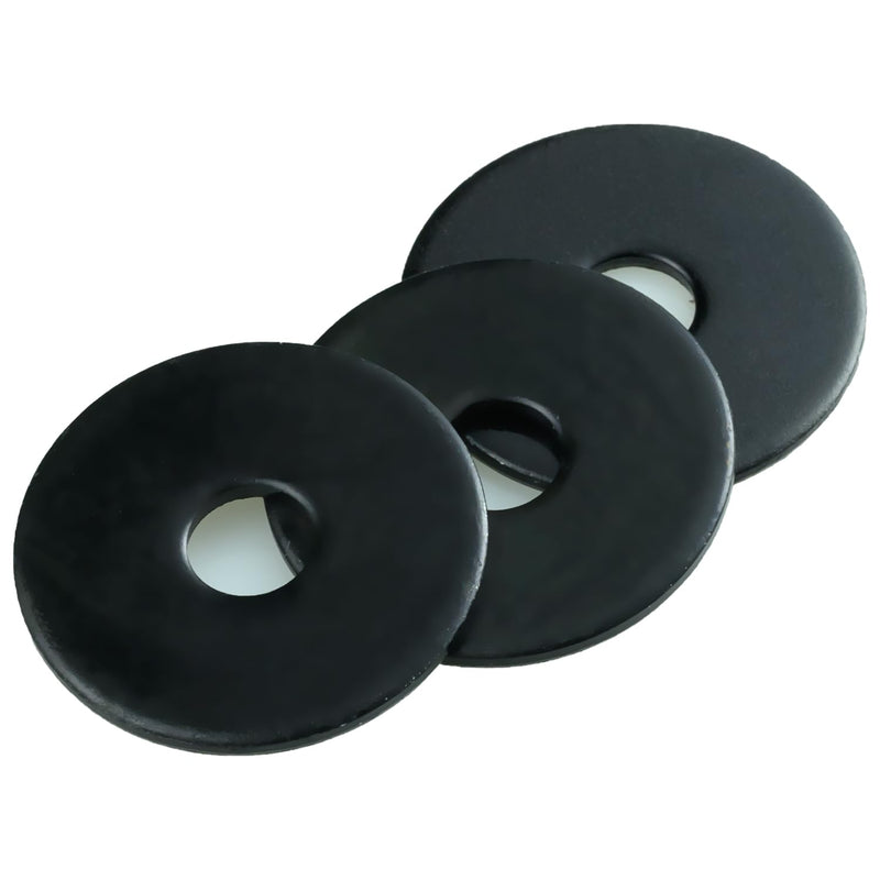 [Australia - AusPower] - #10x1Inch 18-8(304) Stainless Steel Fender Washers, Black Zinc Plated Flat Washers for Screws and Bolts, 50 Pieces Large Repair Washers for Home and Industrial Use #10x1 
