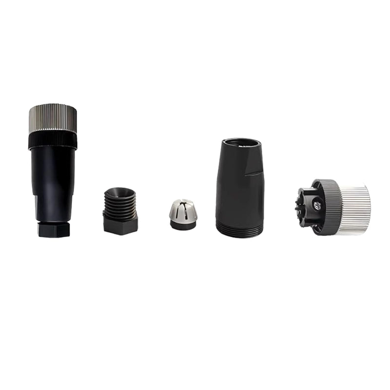 [Australia - AusPower] - 5Pcs M12 5 Pin Female Connector, A Code Unshiled Industrial Circular Connector Field Assembly Wireable Adapter IP67 Waterproof Straight Sensor for Electric Bicycles PG7 Cable 125V 4A 