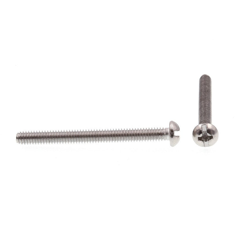 Prime-Line 9003835 Machine Screw, Round Head, Slotted/Phillips Combo, #8-32 X 1-3/4 in, Grade 18-8 Stainless Steel, Pack of 25