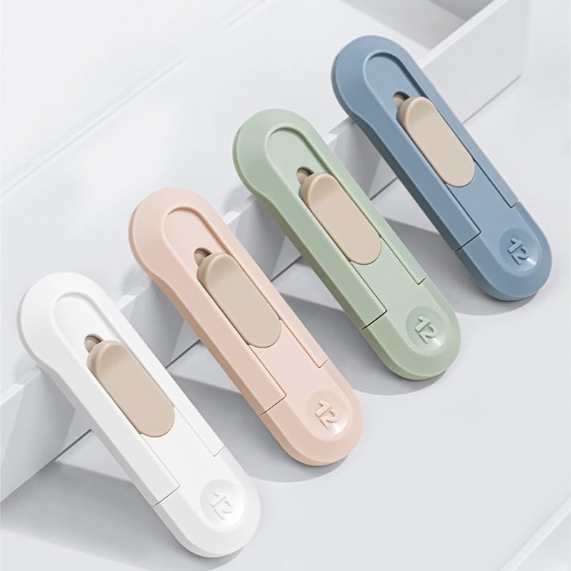 [Australia - AusPower] - 4pcs Utility Knife Box Cutters, Retractable Letter Opener, Sharp Cartons Cardboard Cutter Razor Knife for Christmas, Smooth Mechanism Perfect for Office and Home Use 