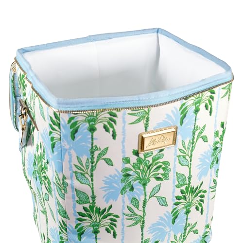 Lilly Pulitzer Insulated Wine Carrier, Cooler Bag Holds up to 4 Bottles of Wine, Soft Cooler with Adjustable/Removable Strap and Double Zipper Close (Swayin in The Breeze)