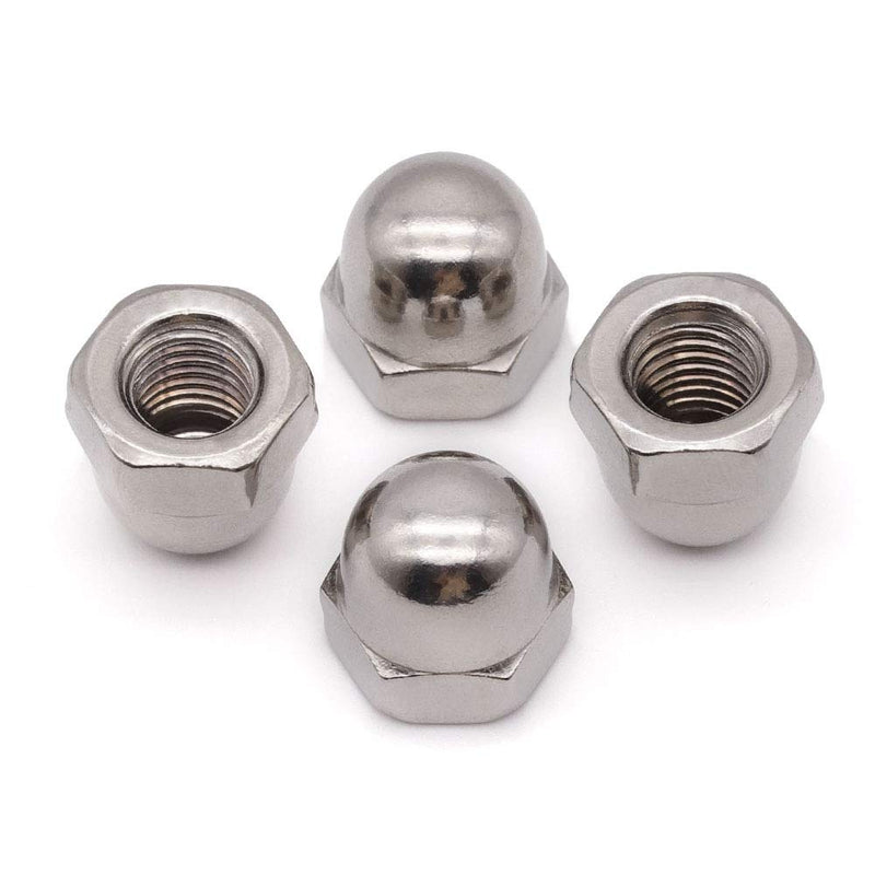 [Australia - AusPower] - M6-1.0mm (50 Pack) Stainless Cap Nuts, Acorn Cap Nuts Hex Cap Nuts, 304 Stainless Steel 18-8, Bright Finish, DIN1587 M6 50 