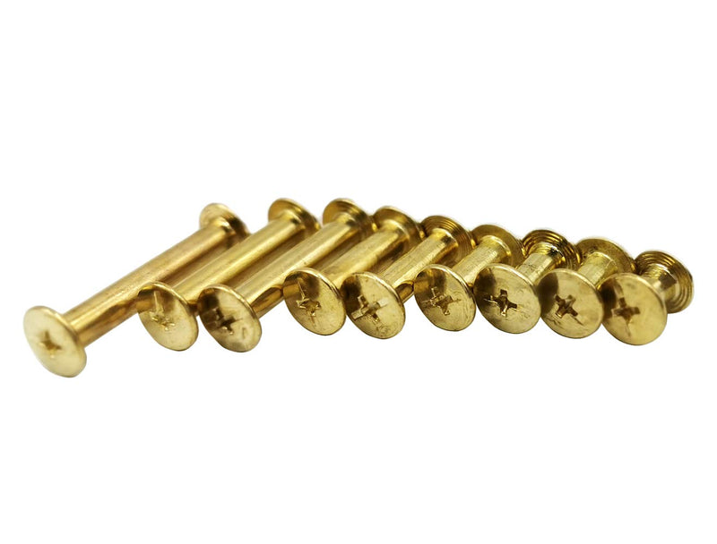 [Australia - AusPower] - Chicago Screws Binding Screws Posts Assortment Kit Brass Plated Steel 180-Piece 