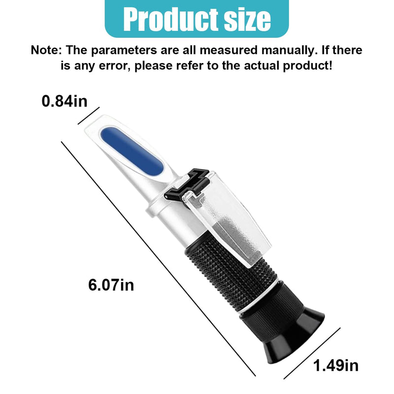 [Australia - AusPower] - Antifreeze Refractometer, Antifreeze Coolant Tester for Checking Antifreeze Freezing Point, Concentration of Ethylene Glycol & Propylene Glycol, Battery Acid Condition, Windshield Washer Fluid 
