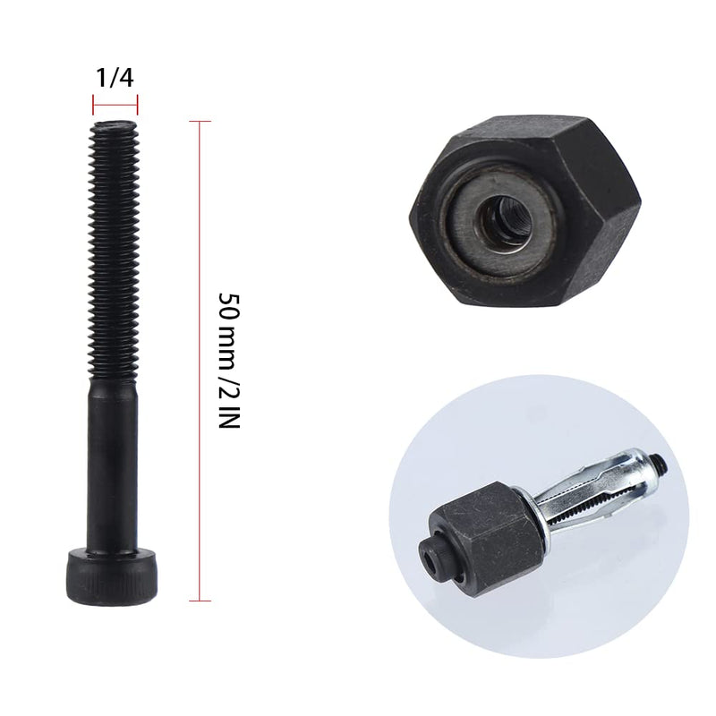 [Australia - AusPower] - 1/4 Jack Nut with Installation Tool Threaded Insert Nuts Nutserts Jack nut Srew Anchor Spider Rivnut Blind for Plastic Polywood Pressboard Hardboard 1/4-30pcs with tools 