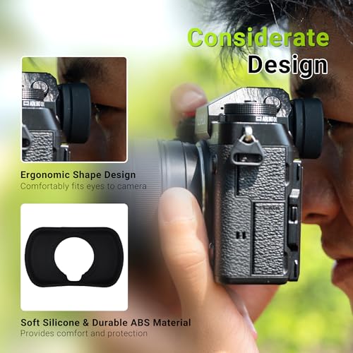 JJC Soft Eyecup Eye Cup Eyepiece for Fuji X-T5 X-T4 X-T3 X-T2 X-H2 X-H2S Fuji EC-XT L Eyecup Replacement Black