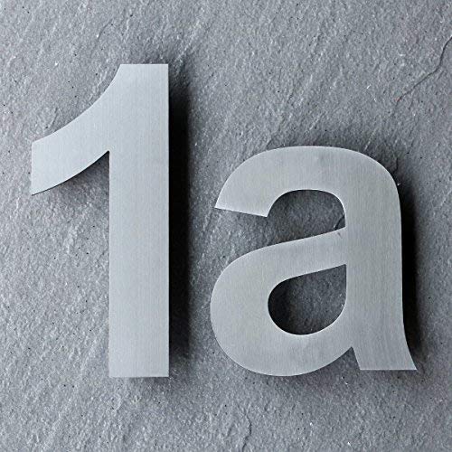 QT Modern House Number - EXTRA LARGE 10 Inch - Brushed Stainless Steel (Number 1 One), Floating Appearance, Easy to install and made of solid 304 Number - 1