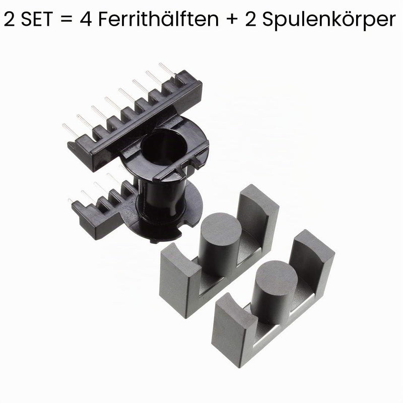 sourcing map Transformer Coils Ferrite Core Vertical Ferrite Halves and Coil Set of 2 Sets EC35