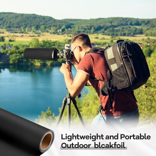 MotiMind Matte Black Cinefoil Roll for Photography Video, 12 Inch X 20 ft