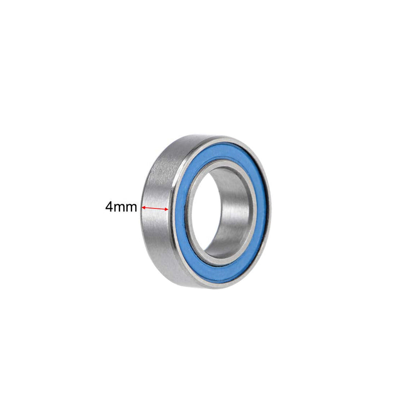 [Australia - AusPower] - uxcell MR148-2RS Deep Groove Ball Bearings 8mm Inner Dia 14mm OD 4mm Bore Double Sealed Chrome Steel Blue Seal Z2 10pcs 8mmx14mmx4mm 