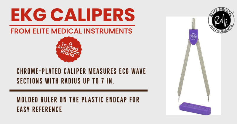 [Australia - AusPower] - Elite Medical Instruments EMI Basix Economy EKG Caliper EKG-101-V, Violet 
