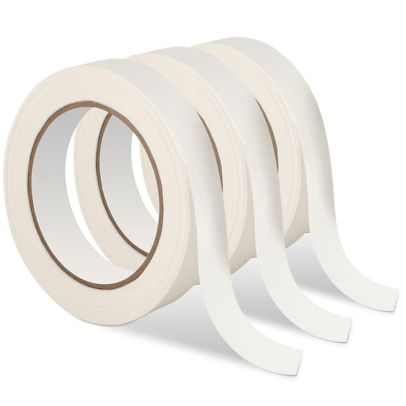 WANBAO Masking Tape Masking Tape Bulk 0.7 inch 55 Yards 3 Rolls for DIY Painting, Labeling, Packing, Craft, Art, etc, 165 Total Yards 0.7 Inch x 55 Yards x 3 Rolls White