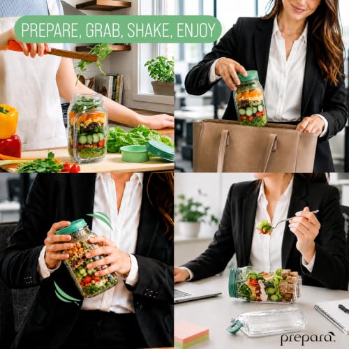 Prepara Salad Pod, Set of 2 - Dressing Capsules Included Salad Pod, 2-Piece