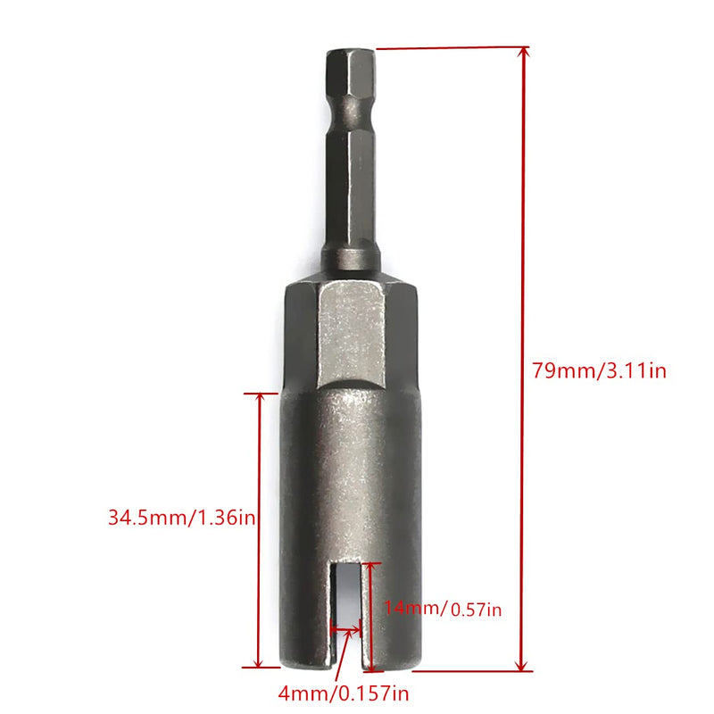 [Australia - AusPower] - 2Pcs Slot Wing Nut and 2Pcs Deep Power Wing Nut Driver for Panel Nuts Screws Eye Q Hanger C Hook Bolt 2Set 