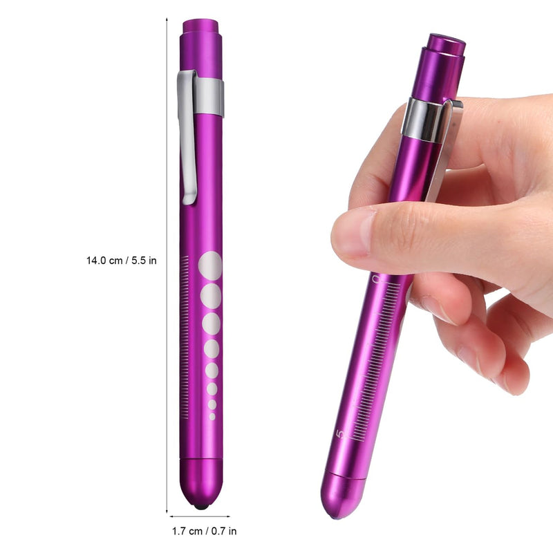 NUOBESTY 4 Pieces Pen Lamp for Nurses LED Diagnostic Light Aluminum Lightweight with Clip Medical Torch for Nursing Supplies