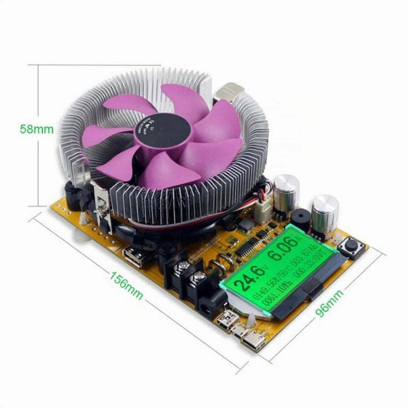 150W 20A Adjustable Constant Current Electronic Load, High Precision Discharge Resistance Capacity Tester with LCM Display 150 W