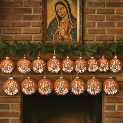 Miniinflat 18 Pcs Christmas Velvet Ball Ornaments for Tree, Guadalupe