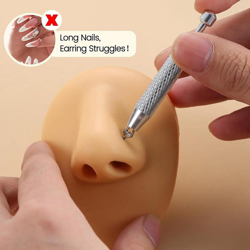 Piercing Insertion Aid, 14g, 16g, 18g, 20g Piercing Needle Set, Surgical Steel Piercing Change Tool for Ear Studs, Nose, Lip, Belly, Nipple, Tongue