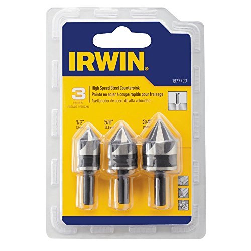 Irwin Tools IRWIN Drill Bit Set, Countersink, Black Oxide, 3-Piece (1877720)