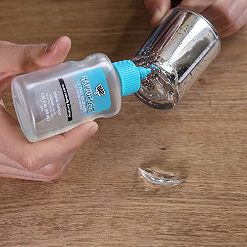 DAP Rapidfuse Ultra Clear all-purpose adhesive, two 1.67 oz tubes packaged together