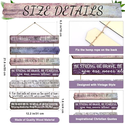 Yookeer 7 Tier Christian Wall Art Bible Verses Purple English Style