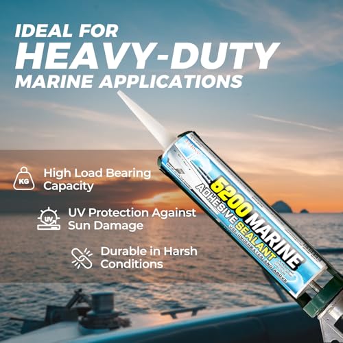 Tylove Black 5200 marine sealant tube for boats, RVs, ponds, fiberglass, wood, and metal surfaces
