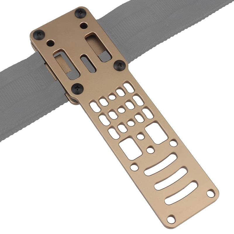 Tactical Sinking Holster Leg Hanging Extension Plate Adjustable Metal Modular Holster Adaptor Leg Drop Organizer CB 19x5.4x0.4cm