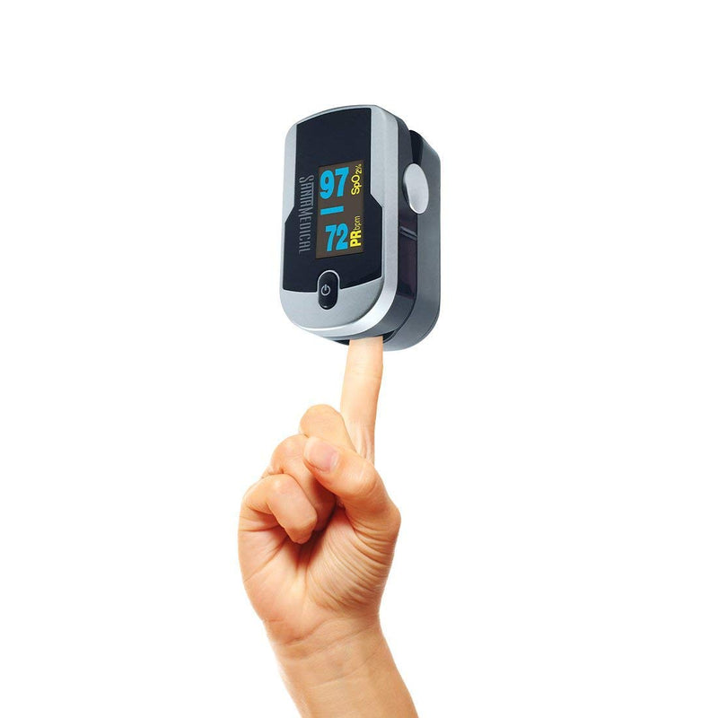[Australia - AusPower] - Santamedical Generation 2 Fingertip Pulse Oximeter Oximetry Blood Oxygen Saturation Monitor with Batteries and Lanyard 