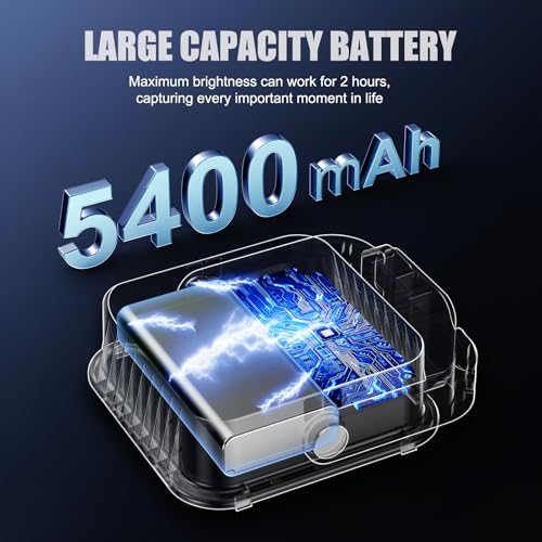 138 LED Camping Lantern, Video Light, 2500K-9000K, Rechargeable 5400mAh, 180° Adjustable, Hangable, Magnet, Tripod Mountable, CRI 95+, Pocket Lanterns for Power Outages, Camping Essentials Black