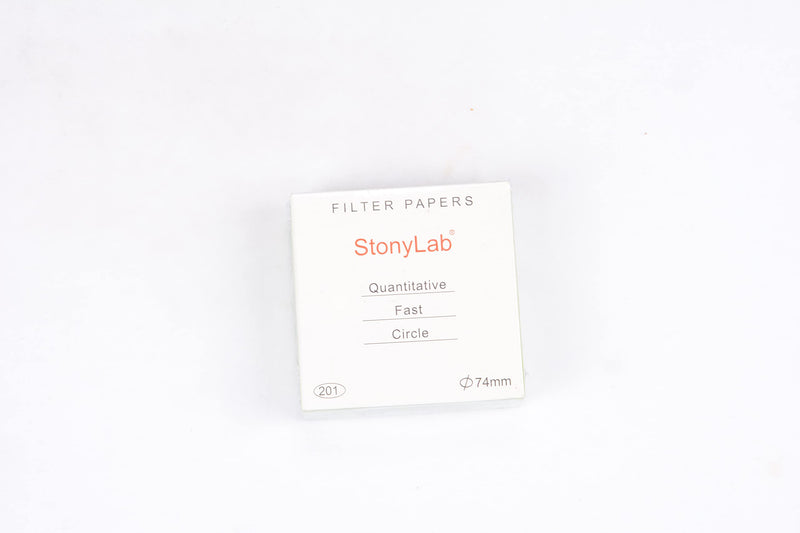 [Australia - AusPower] - stonylab Quantitative Filter Paper Circles, 100 Pack Fast Speed Cellulose Filter Paper 25 Microns Particle Retention, 74 mm Diameter 