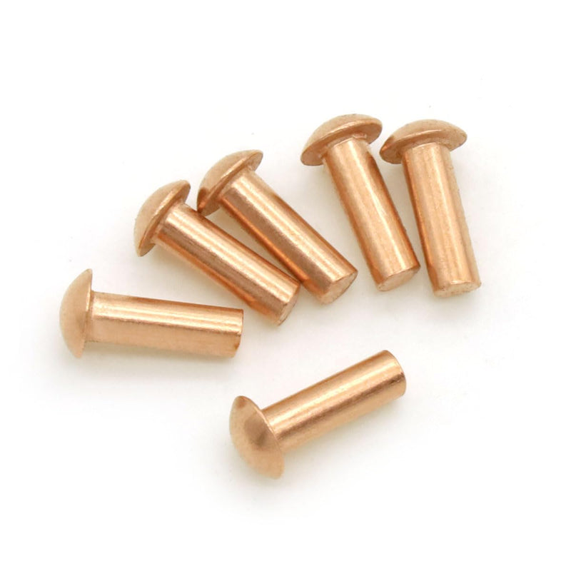 [Australia - AusPower] - 100 Pieces Round Head Solid Rivets Fasteners Copper Rivets (M4x12) M4x12 
