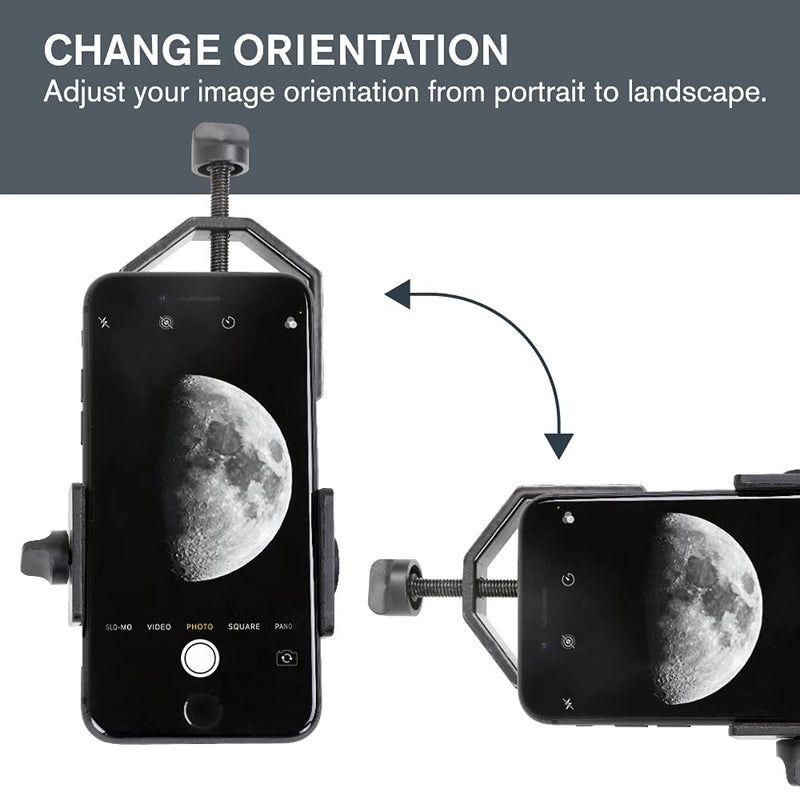 [Australia - AusPower] - Celestron – Smartphone Photography Adapter for Telescope – Digiscoping Smartphone Adapter – Capture Photos and Video Through Your Telescope or Spotting Scope Eyepiece 