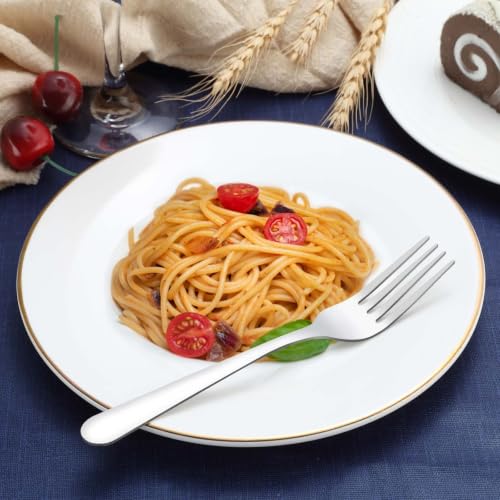 36-Piece Dinner Forks Set, Funnydin 7.1 Inches Stainless Steel Forks Silverware, Durable Table Forks Set, Use for Home, Kitchen and Restaurant - Mirror Polished, Dishwasher Safe Silver 7.1" - 36Pcs Dinner Forks