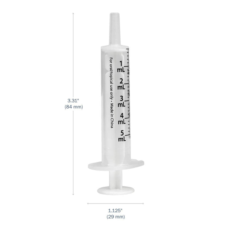 [Australia - AusPower] - Ezy Dose Oral Syringe & Dispenser | For Liquid Medicine | 5 mL/1 TSP | (pack of 50) (pack of 50) 