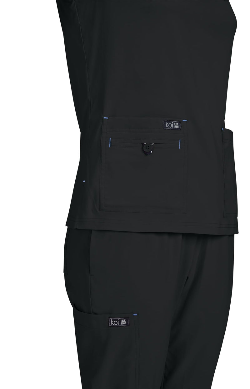 [Australia - AusPower] - KOI Basics 373 Women's Becca Top Large Black 