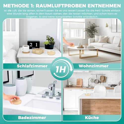 Mold Test Kit for Home - Mold Test for 6 Rooms - Mold Quick Test Room Air Kit for Indoor Air Quality - Includes Identification Guide & Instructions