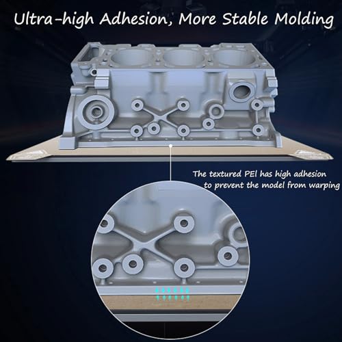 Double-Sided Texture PEI Building Plate for Creality K1 Max, 3D Printer Textured PEI Spring Steel Plates Printing Bed for K1 Max 315 x 310 mm 315x310