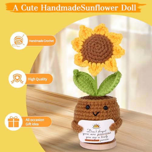 10Pcs Sunshine Gift for Women - Unique Care Package with Sunflower Gifts, Friendship Box of Sunshine for Mom Sister Wife, Get Well Soon & Birthday Present, Self Care Basket for Women Recovery Yellow