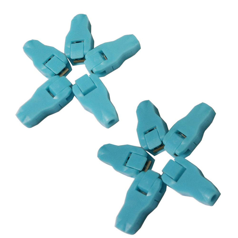 [Australia - AusPower] - Multi-use Electrode Clip,Red,for 3.0/4.0/snap/Grabber/tab. 10 Piece/Bag. (Blue) Blue 