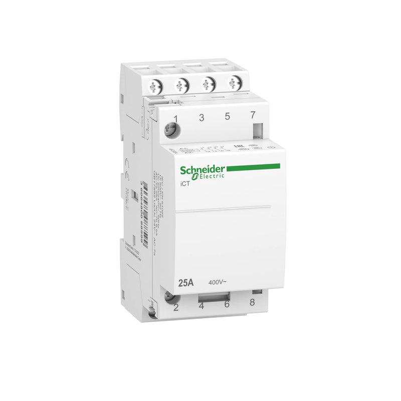 Schneider Electric Installation Contactor Acti9 iCT, A9C20834 | 25A, 4S, 220-240V AC, 50HZ 4 contacts m