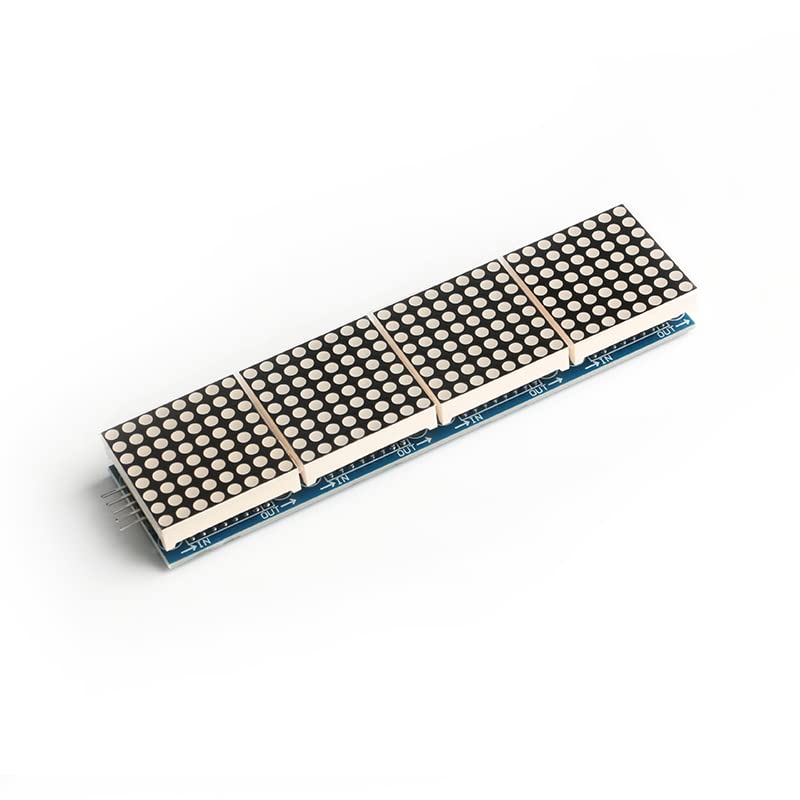 [Australia - AusPower] - 3Pcs MAX7219 Dot Matrix Module 4 in 1 Integrated Display Module 4 Dot Matrix Display Module SCM Control Drive Module Driver LED Module Electronic Components 5V 4*1 