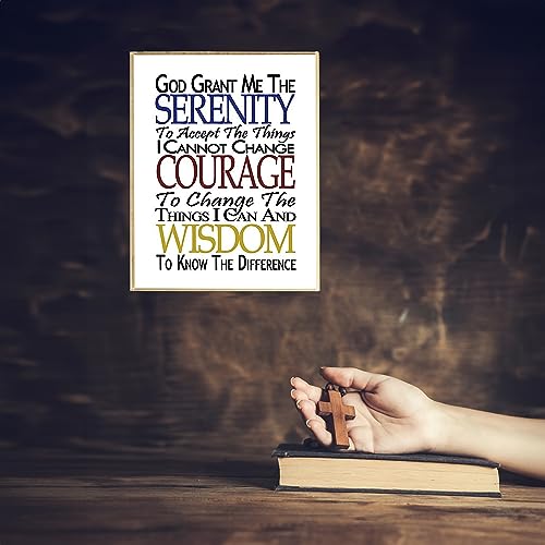 Serenity Prayer Modern Christian Wall Art, 8x10 Unframed