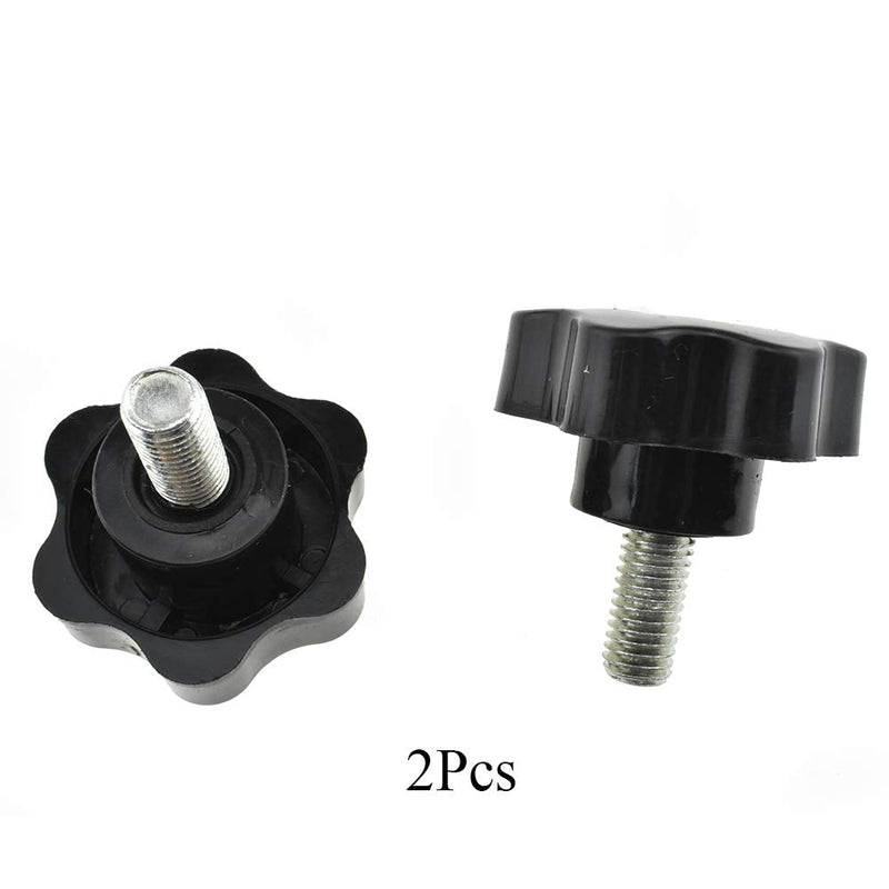 [Australia - AusPower] - Hahiyo Hex Handle Threaded Knobs Star Bump Shape M10 20mm Screw Length 48mm Head Diameter Clamping Handgrip Nut Screw Combined Tightly Solid Plum No Tool Needed 2pcs, M10*20#48-2Pcs 