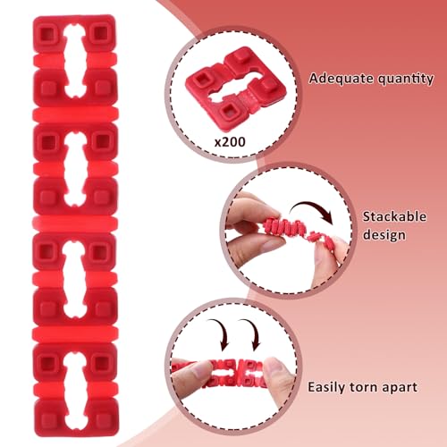Joyfolk red outlet spacers for electrical boxes, 200-piece pack