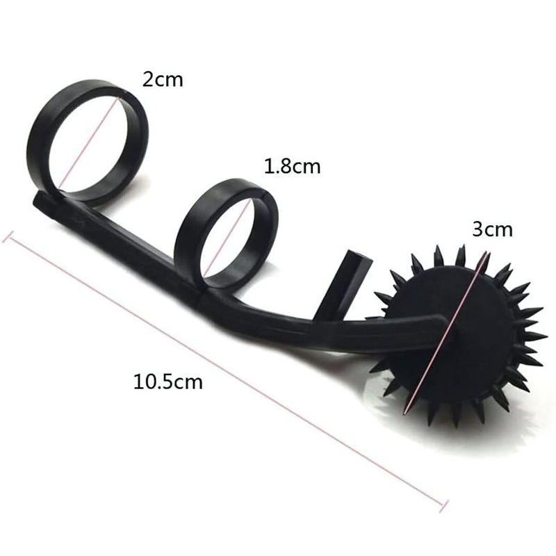 Wartenburg Neuro Finger Pinwheel - 2 Head Diagnostic Instrument Sensory Pinwheel Portable Finger Pin Wheel Gear Roller Rolling Nerve Tester for Testing Nerve Sensitivity Black