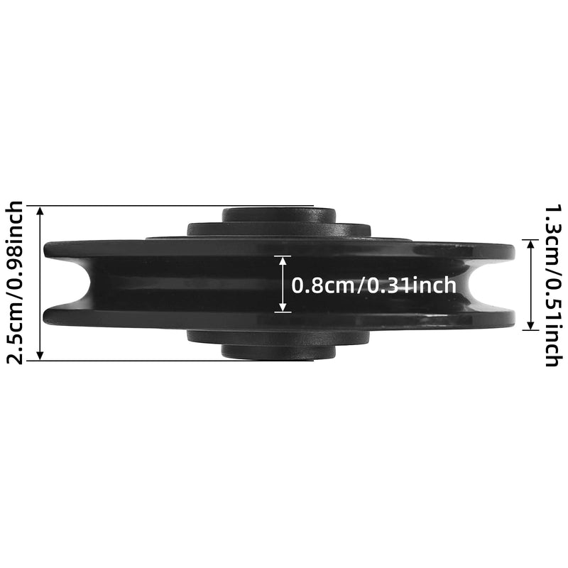 [Australia - AusPower] - Universal Bearing Pulley Wheel for Cable Machine Gym Equipment Part Garage Door 78mm-2 PCS-P 