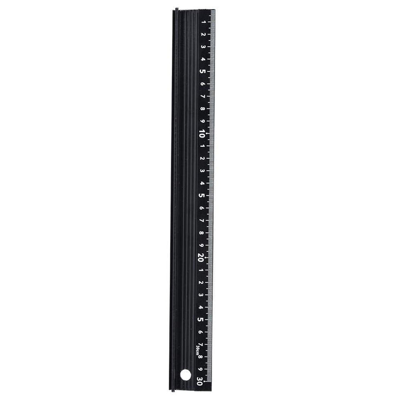 [Australia - AusPower] - L-type cutting ruler, aluminium alloy, metal craft, safety ruler, measuring tool with non-slip strips for measuring leather (L-Type 30 cm) L-Type 30cm 