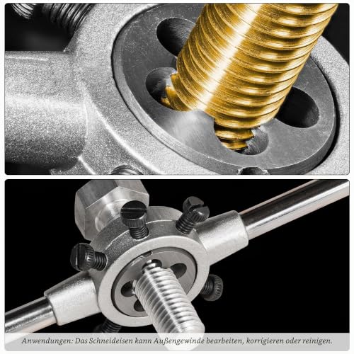 sourcing map Round Die UNF 5/8-24 American Cut Resistant | Thread cutting clamp, alloy tool steel thread repair tool